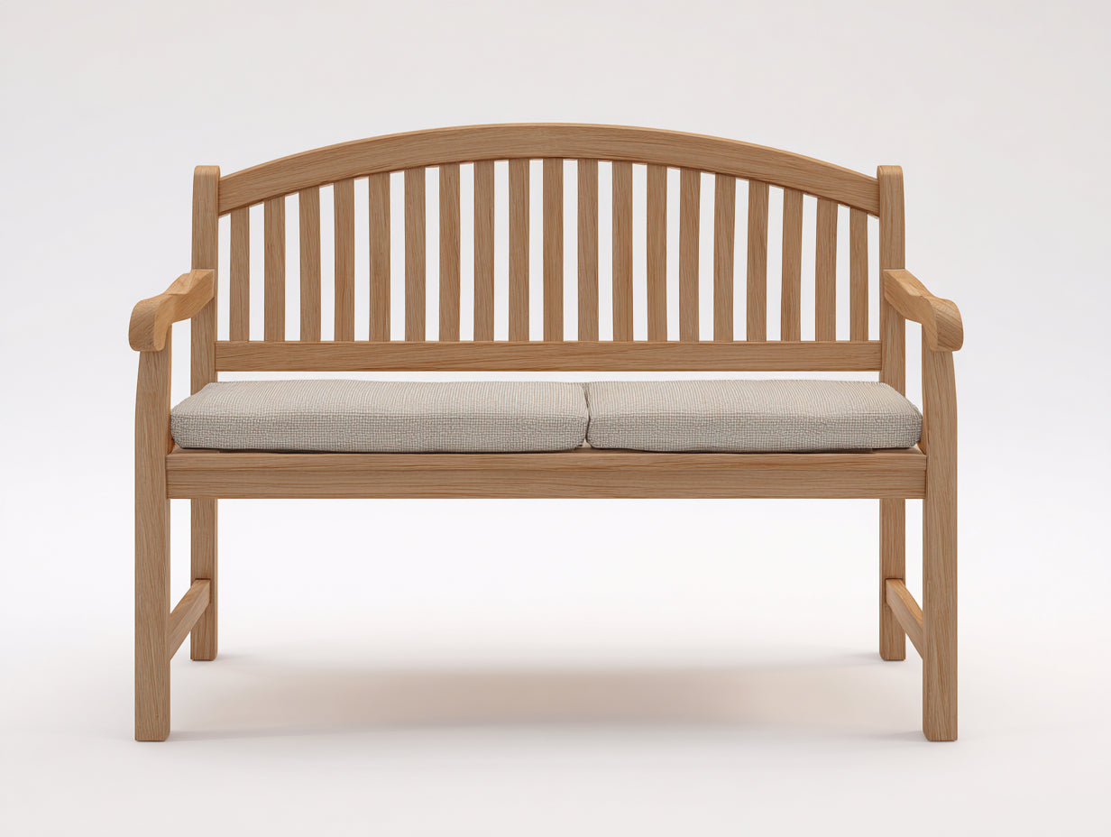 Panche da giardino - Legno-Tessuto - 148x57x89 cm - Naturale-Beige - Tradizionale