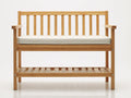 Panche da giardino - Legno-Tessuto - 128x55x92 cm - Naturale-Beige - Classico