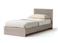 Letto singolo - Legno - 210x101x106 cm - Rovere grigio chiaro - Stile contemporaneo