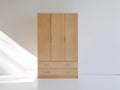 Armadio-Legno ingegnerizzato-126x55x195 cm-Acero naturale-Stile minimalista