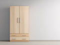 Armadio-Legno ingegnerizzato-96x53x194 cm-Rovere chiaro-Stile minimalista