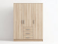 Armadio-Legno ingegnerizzato-150x58x204 cm-Rovere sbiancato-Stile contemporaneo