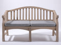 Panche da giardino - Legno-Tessuto - 153x59x90 cm - Rovere grigio-Grigio - Vintage