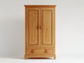 Armadio-Legno massello-104x55x186 cm-Rovere ambrato-Stile classico