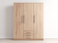 Armadio-Legno ingegnerizzato-152x58x202 cm-Rovere sabbia-Stile moderno