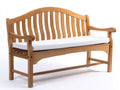 Panche da giardino - Legno-Tessuto - 155x58x90 cm - Naturale-Bianco - Country