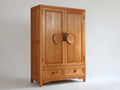 Armadio-Legno massello-118x58x190 cm-Rovere dorato-Stile tradizionale