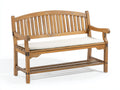 Panche da giardino - Legno-Tessuto - 148x56x88 cm - Rovere antico-Crema - Vintage